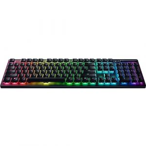 Razer DeathStalker V2 Pro (Switches Rouges) - Clavier Gamer Optique sans-Fil à Profil Bas (Switches Optiques Linéaires et Silencieux, sans-Fil HyperSpeed, Bluetooth 5.0) Clavier AZERTY | Noir