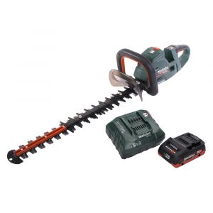 Metabo HS 18 LTX BL 55 Taille-haie sans fil 18 V 50 cm Brushless + 1x batterie 4.0 Ah + chargeur + chargeur de batterie