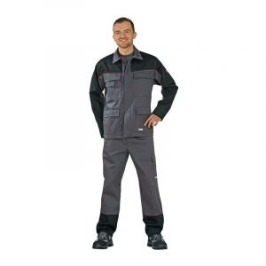 Planam Blouson &agrave; ceinture protect. pour soudeur Weld Shield taille 58 gris/noir 84 % coton / 15 % pes / 1 % fibre de car