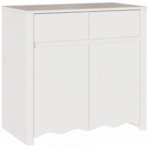 VidaXL Buffet Blanc 79 x 43 x 75,5 cm Bois de pin massif