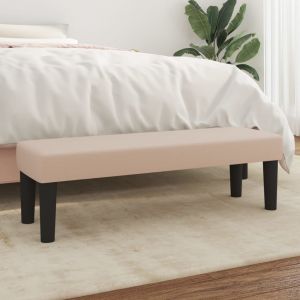 VidaXL Banc Cappuccino 100x30x30 cm Similicuir