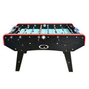 Babyfoot DELUXE type Bistrot - 151 x 77 x 91 cm - Barres téléscopiques - Bois Noir et Balles Lièges inclus