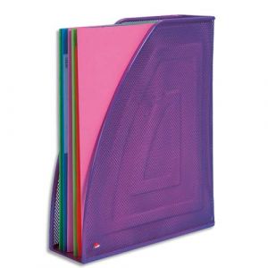 Alba Porte revues en métal violet - dos 7cm - 26x33,5x8,3 cm - ligne Mesh