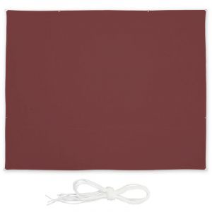 Relaxdays Voile d'ombrage rectangle, 3 x 4 m, anti-UV, imperm&eacute;able, toile balcon, camping, terrasse, jardin, rouge