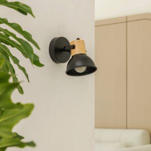 Image de Lindby Bosko spot, noir, &agrave; une lampe