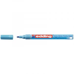 Edding Marqueur Peinture Light Bleu M&eacute;tallic Pointe 1-2 mm