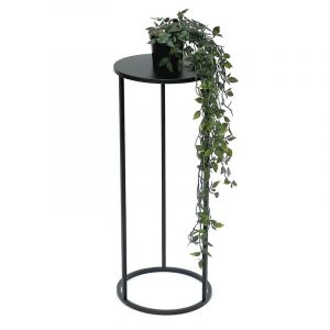 DanDiBo Tabouret pour fleurs Métal Noir Rond 60 cm Support pour fleurs Table d'appoint 96316 M Colonne pour fleurs Moderne Support pour plantes