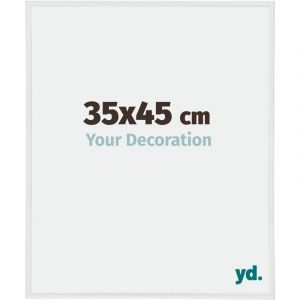 Your Decoration - 35x45 cm - Cadres Photos en Plastique Avec Verre Plexiglas - Excellente Qualit&eacute; -Blanc Brillant - Cadre Decoration Murale - Annecy.