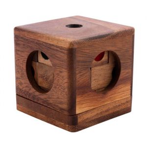 Engelhart D&eacute; enferm&eacute; casse-t&ecirc;te en bois niveau difficile pour adultes &ndash; 9 pi&egrave;ces &ndash; solution dans le jeu &ndash; 6,9 x 6,9 x6,3 cm