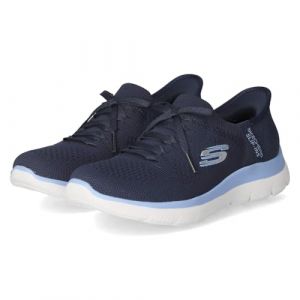 Skechers Femme Summits New Daily Basket, Bleu Marine, 40 EU