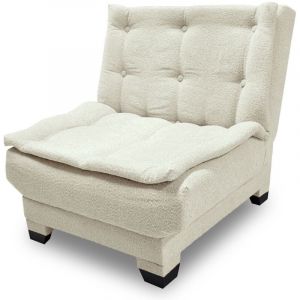 Fauteuil transformable en banquette Lefkada Tissu textur&eacute; Beige