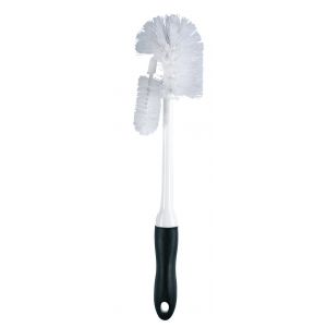 MSV Porte-balai blanc et brosse recoin balayette de rechange