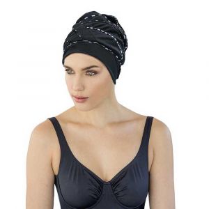 Fashy Bonnet Natation Fabric One Size Black / White