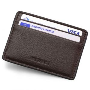 Ex&eacute;cutif Cuir V&eacute;g&eacute;talien Titulaire de La Carte Portefeuille en Brun