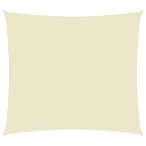 Voile toile d'ombrage parasol tissu oxford rectangulaire 4 x 5 m crème 02_0009694