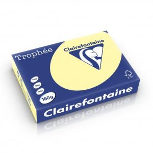 Clairefontaine 2636C - Ramette de 250 feuilles de papier Troph&eacute;e canari, A4, 160 g/m&sup2;