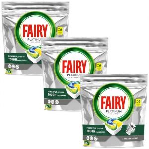 Fairy PLATINUM CAPSULES LAVE-VAISSELLE TOUT-EN-UN CITRON 2en1 84 pièces