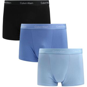 Calvin Klein Boxer Icon Coton Stretch bleu blanc 3 unit&eacute;s - S