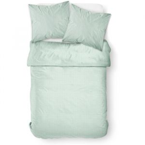 Today Parure de lit Scandi - 1 housse de couette 140 x 200 cm + 1 Taie d'Oreiller 63 x 63 cm - 100% Coton 57 Fils - Vert