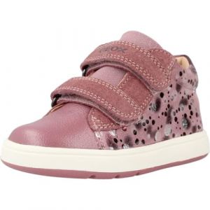 Geox Bébé Fille B BIGLIA Girl C Basket, DK Rose Prune, 23 EU