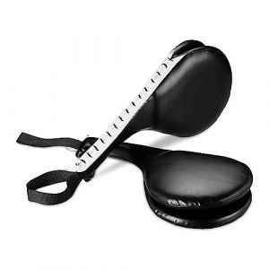 Relaxdays Raquettes de Taekwondo, Lot de 2, Coussinets de Frappe, Doubles, Kicking Pads, env. 51 x 18,5 x 8 cm, Noires