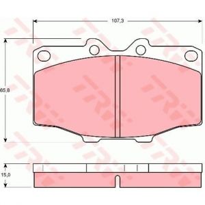 Image de Trw Jeu de 4 plaquettes de frein à disque TOYOTA HILUX, TOYOTA LAND CRUISER (GDB352)