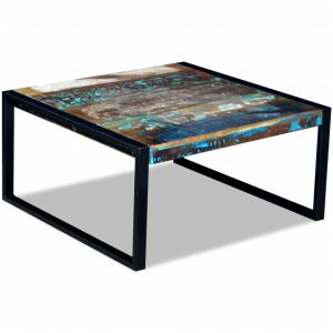 VidaXL Table basse Bois de récupération massif 80 x 80 x 40 cm