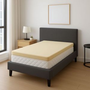 Surmatelas Anatomique Confort Mémoire de Forme 70x190 x 4,5 cm Déhoussable Entretien Facile - Anallergique - à l'Aloe Vera