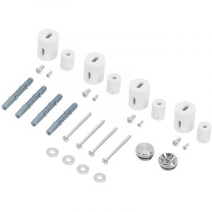 LuxeBath Support pour Radiateur Design de Salle de Bain - Blanc- Matériel de Montage: