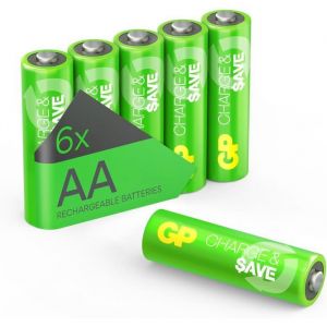 GP Piles AA Rechargeables - Lot de 6