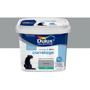 Dulux Valentine Peinture Carrelage Gris City | 0,5 l Finition : Satin - Gris City