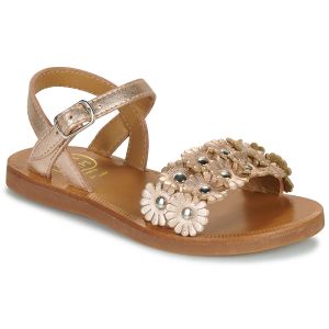 Pom d'Api Sandales enfant PLAGETTE MULTI FLO Doré - Taille 24,25,26,27