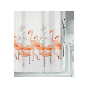 Spirella Rideau de douche Polyester FLAMINGO 240x180cm Saumon - Rose