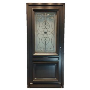 Image de Porte d'entree Bois vitree, Candice RAL 7016, H,215xl,90 p,gauche Cotes Tableau