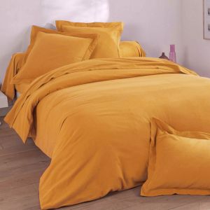 Housse de couette 260x240 jaune soleil en coton