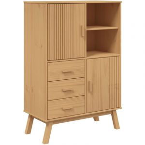 VidaXL Buffet haut olden marron 85x43x125 cm bois massif de pin