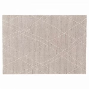 Oviala Tapis rectangulaire motif berb&egrave;re gris clair 200 x 290 cm