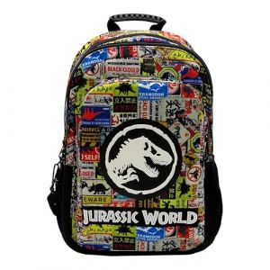 CYPBRANDS Sac à Dos Jurassic World Danger 43 cm Adaptable à Trolley 19, Noir, Estandar Unisexe pour Enfants