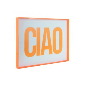 Present time Décoration murale acrylique orange 3x41x31cm