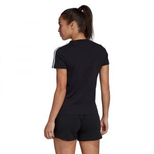 Adidas T-shirt W Essential 3S Slim Tee Noir - Taille EU S,EU M