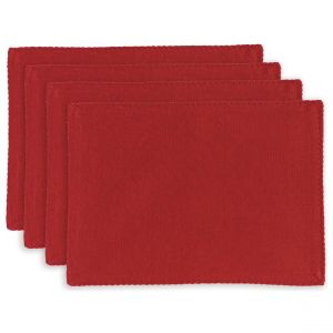 Declikdeco Lot de 4 sets de table recycl&eacute;s Delia Tango