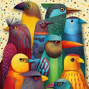 Puzzle 1000 pi&egrave;ces : Club des Oiseaux