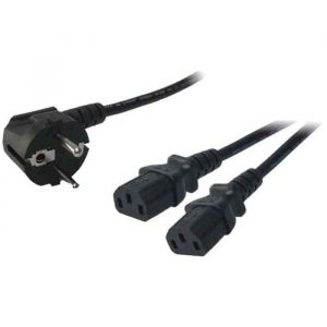 Logilink C&acirc;ble d'alimentation Y, 1 Schuko - 2 x fiches