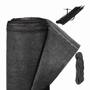 Relaxdays Brise-vue, 1 x 10 m, pour jardin et balcon, r&eacute;sistant aux intemp&eacute;ries et aux UV, tissu HDPE, anthracite