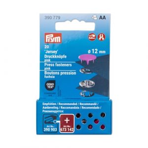 Prym Boutons-pression Jersey, 12 mm, 20 pièces (fr) - Rose fuchsia