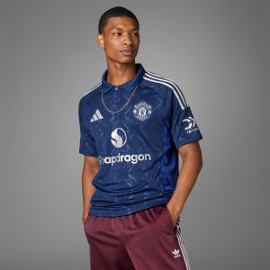 Adidas Manchester United Maillot Extérieur 2024/25, pointure Small - ['Bleu'] - Taille Small