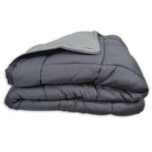 Couette chaude bicolore COCOON acier/argent