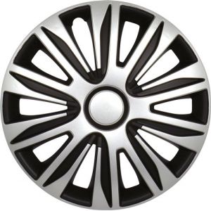 Carpoint Enjoliveurs de roues NARDO SILVER BLACK 14 POUCES