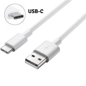 Image de Phonillico [Compatible Samsung Galaxy A3-A5-2017-A8-A9-2018] Cable Type USB-C Chargeur Blanc Port Micro USB 1 Metre ]