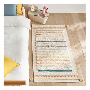 Tapis enfant tissé main, coton biologique, Tomulo